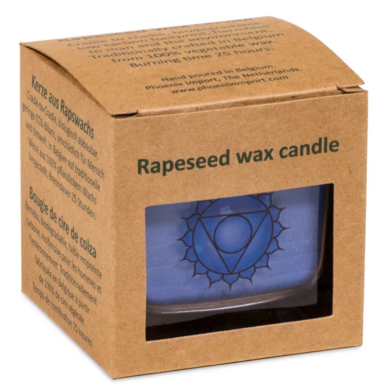 Ecological rapeseed wax scented candle 5th chakra