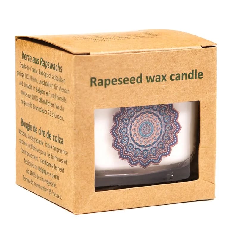 Ecological scented candles rapeseed wax mandala