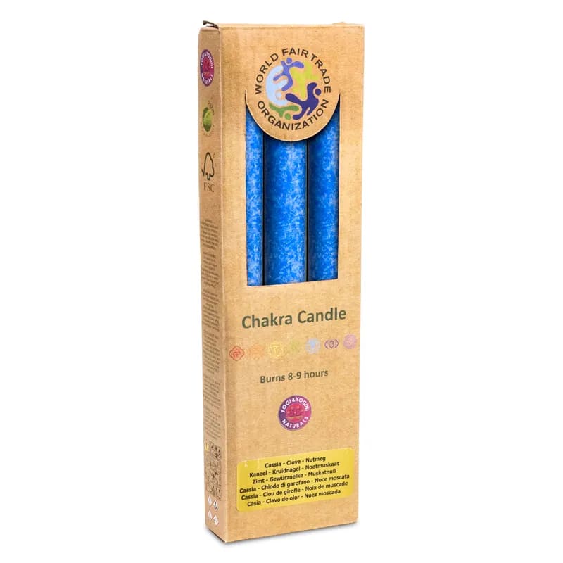 Dinner scented candle 5th Chakra Vishuddha (blue) thin