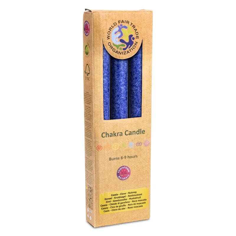 Dinner scented candle 6th Chakra Ajna (indigo) thin
