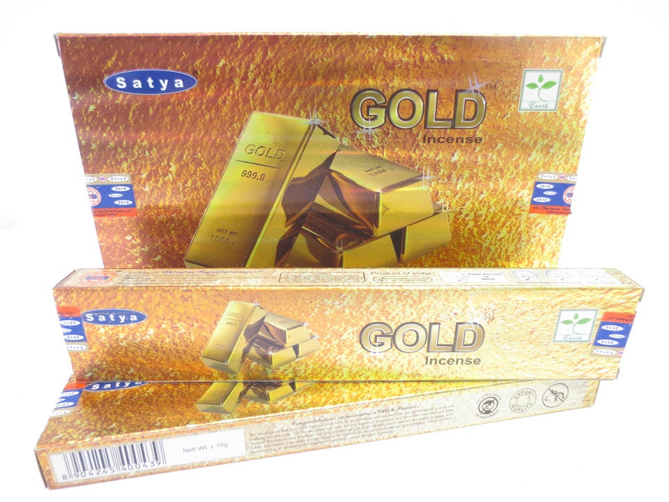 Satya Gold Räucherstäbchen Verpackung