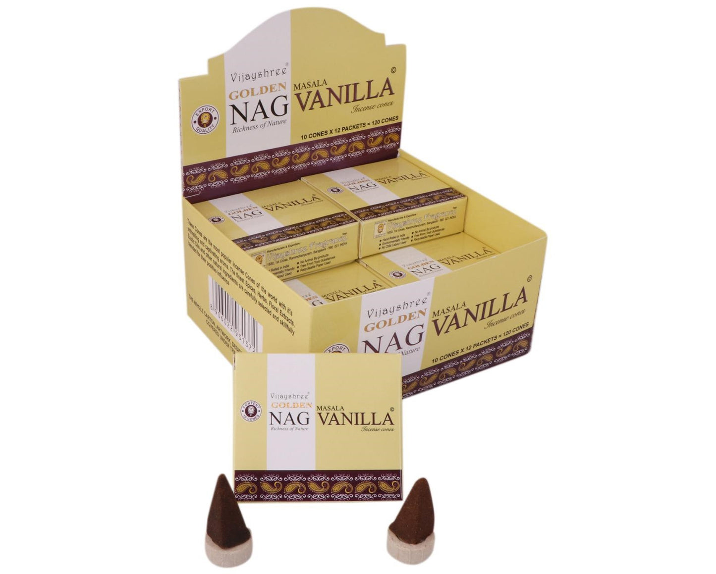 Golden Nag Vanilla Kegel - Süße Vanillenoten für entspannte Augenblicke