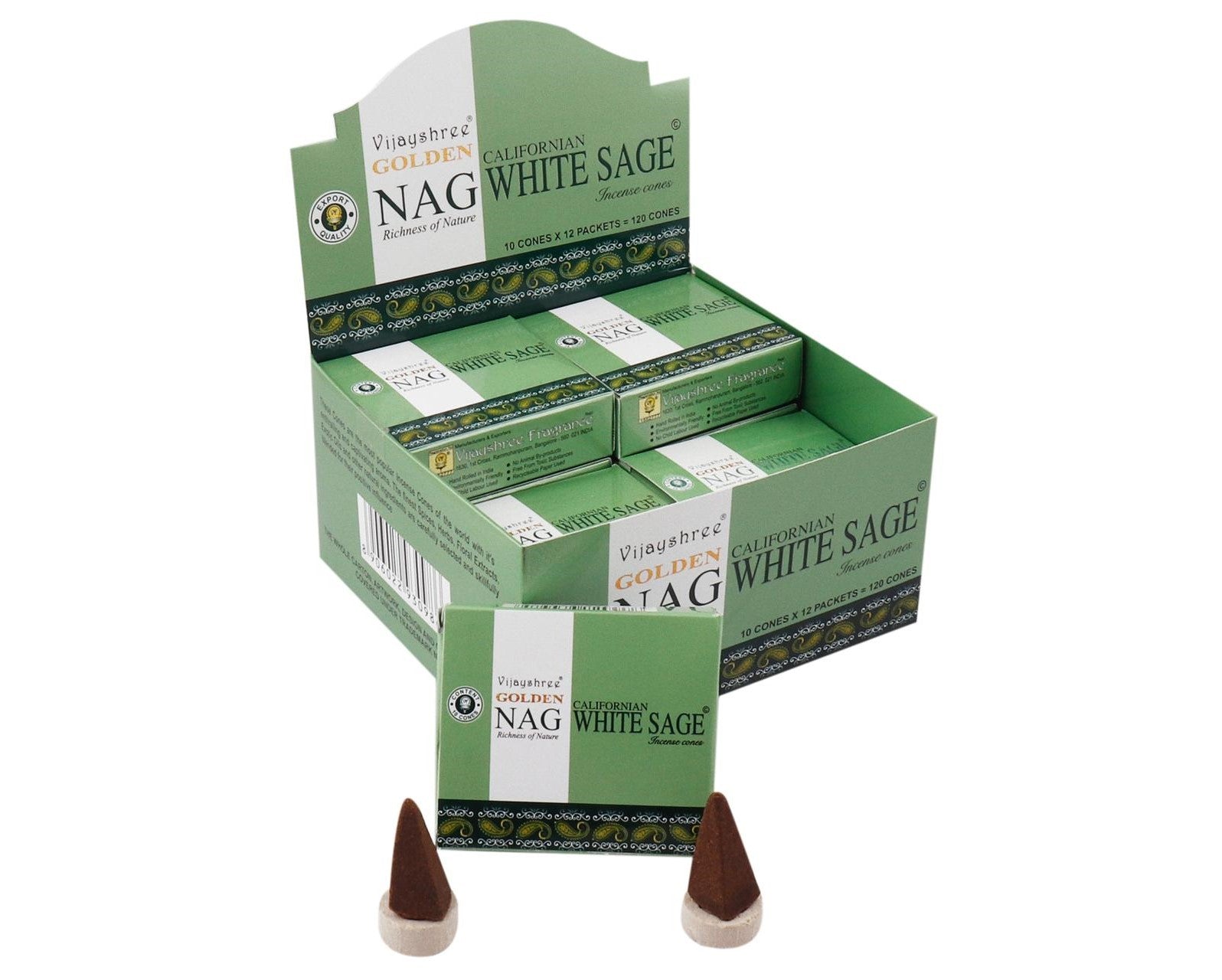 Golden Nag White Sage Kegel - Reinigende Duftnoten für spirituelle Momente