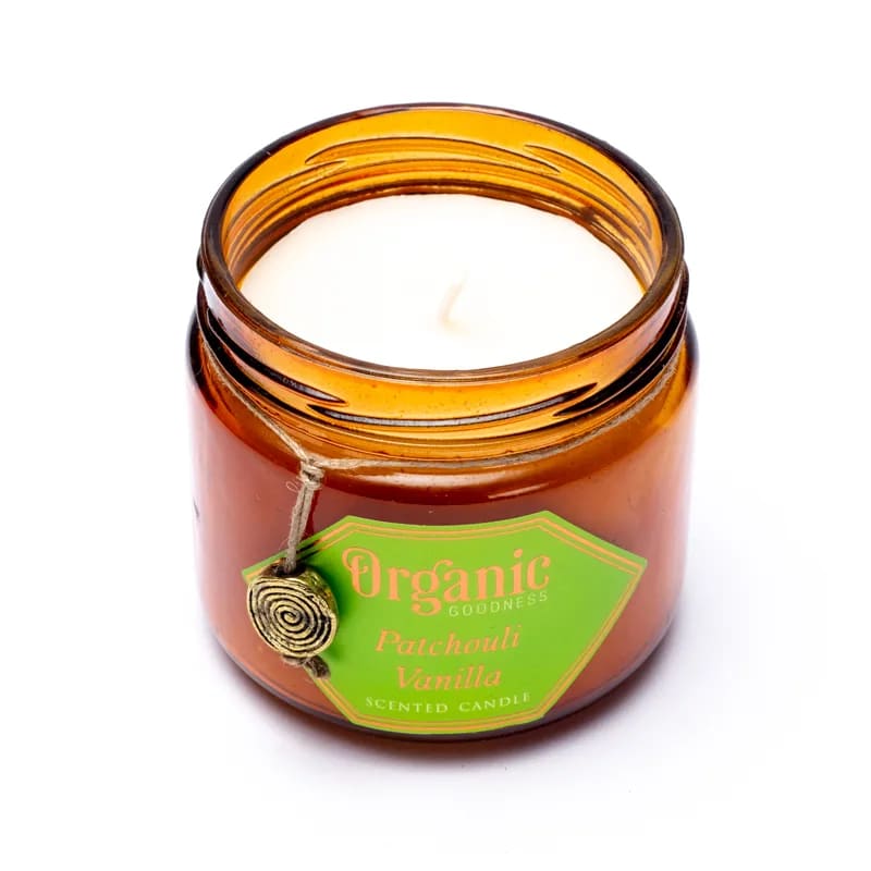 Organic Goodness soy wax candle patchouli vanilla
