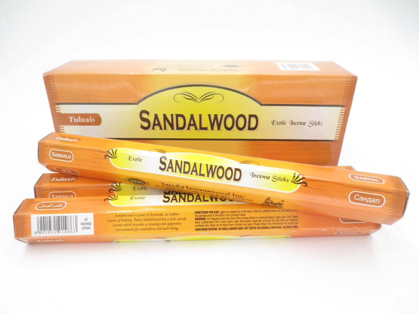 Tulasi Sandalwood Räucherstäbchen - Edles Sandelholz für eine Erholsame Atmosphäre