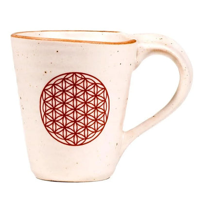 Blume des Lebens Keramik-Tasse für entspannten Tee-und Kaffeegenuss