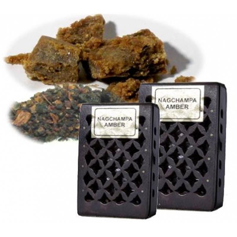 Resin mixture Nag Champa/Amber in wooden box