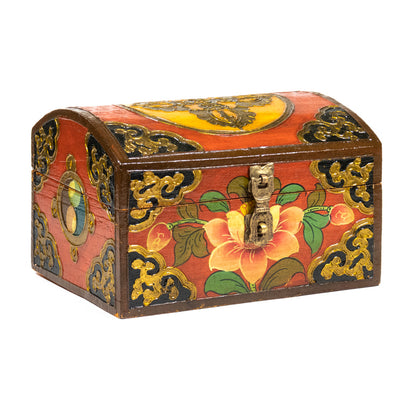Tibetan treasure chest with double dorje