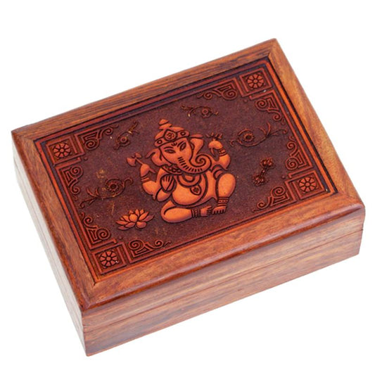 Tarot box with carved Ganesha 