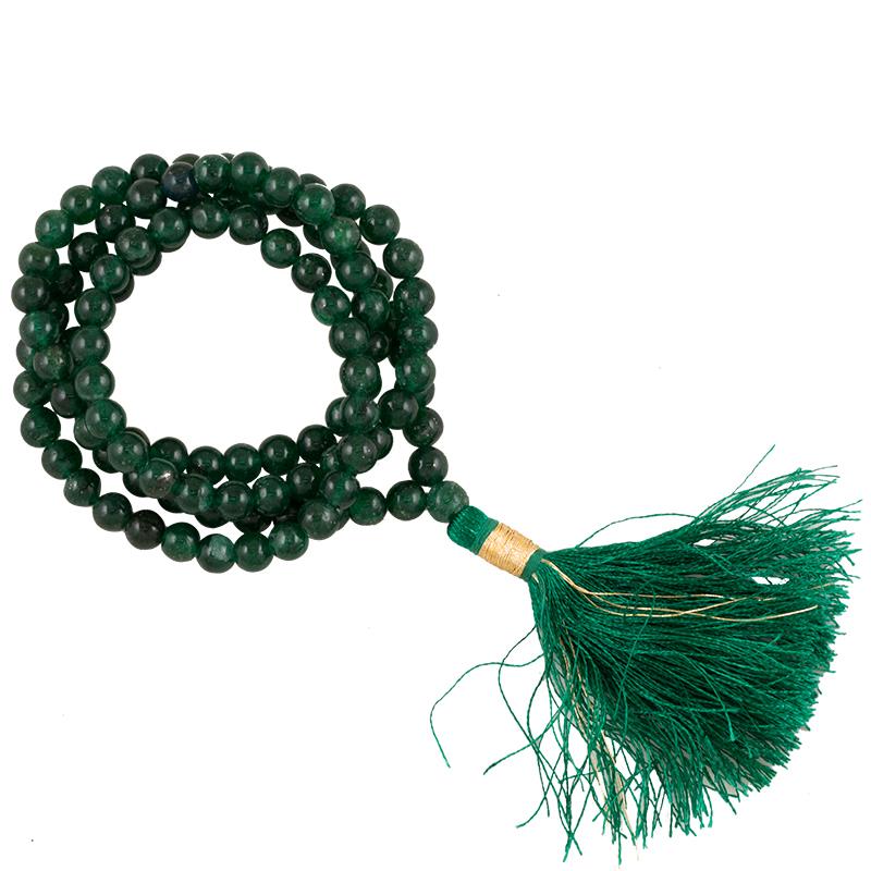 Mala Aventurine AA quality 108 beads + bag