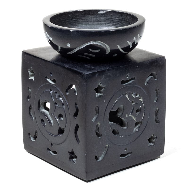Fragrance lamp OHM black soapstone