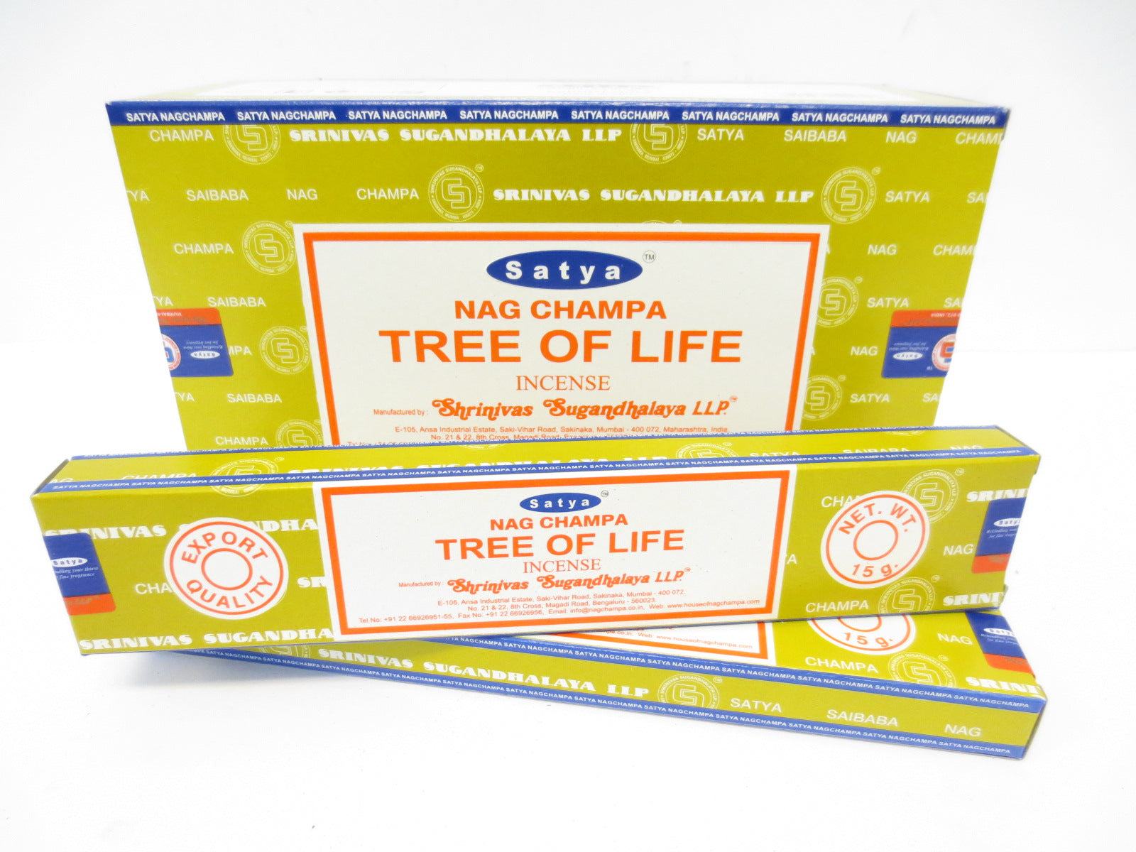 Satya Nag Champa Tree of Life Räucherstäbchen Verpackung