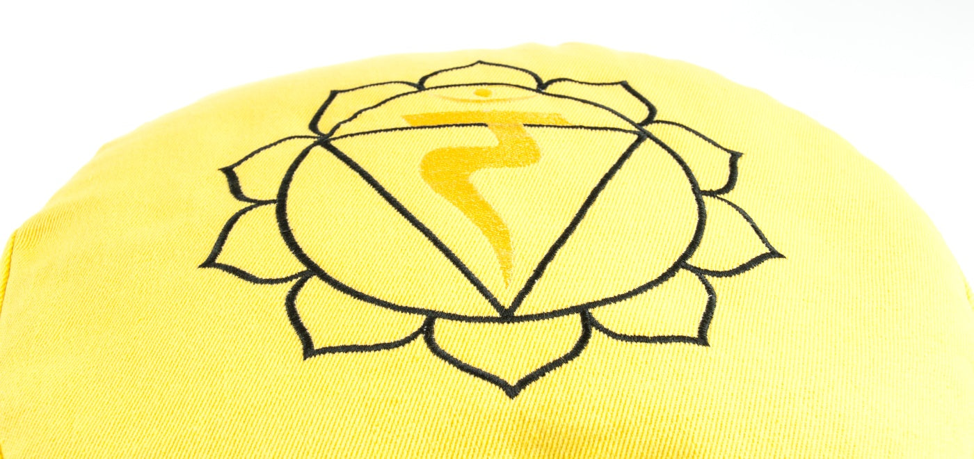 Solar plexus chakra meditation cushion