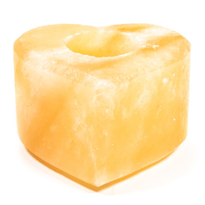 Salzkristall-Teelichthalter Herz