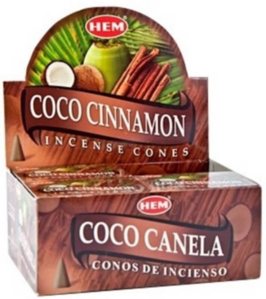 HEM Coco-Cinnamon Räucherkegel - Exotische Mischung aus Kokosnuss und Zimt