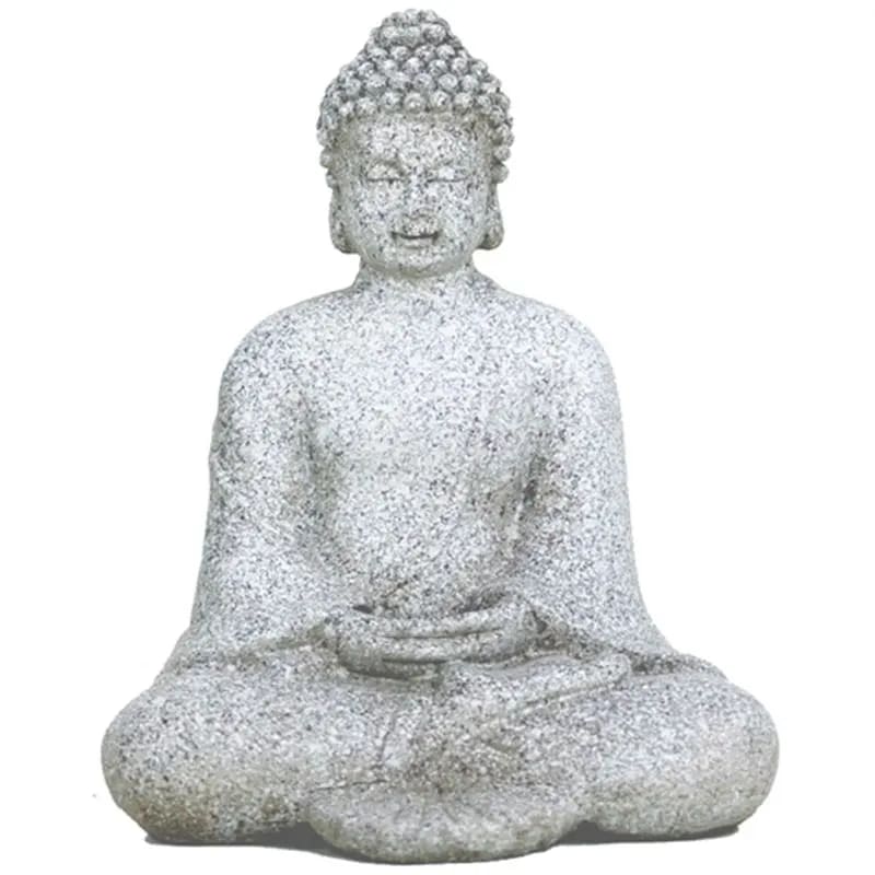 Meditation Buddha steingrau