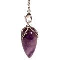 Lotus-Pendel mit Amethyst-Spitze – kompakte Ausführung, ca. 2,5 cm