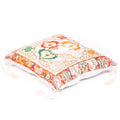 Luxurious singing bowl cushion Double Dorje white