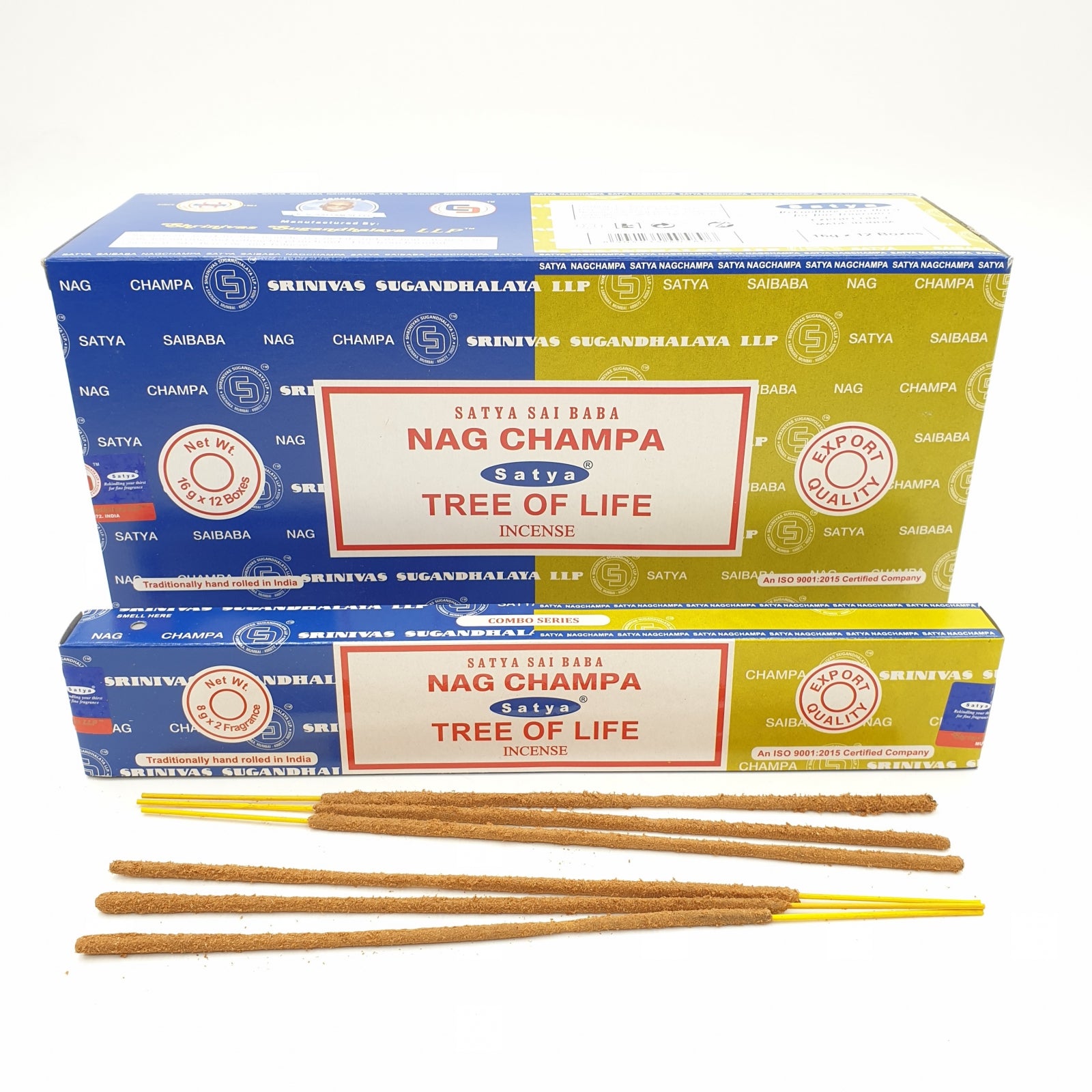 Satya Nag Champa und Tree of Life Räucherstäbchen Doppelpack