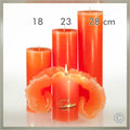 Lotus candles salmon orange