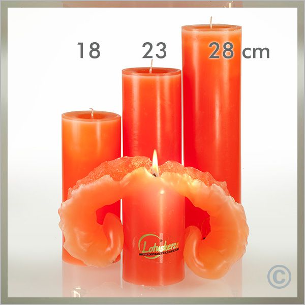 Lotus candles salmon orange