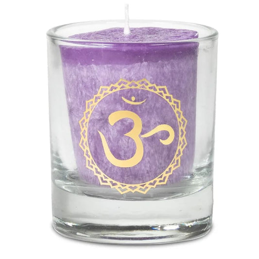 Votive scented candle seventh chakra in gift box