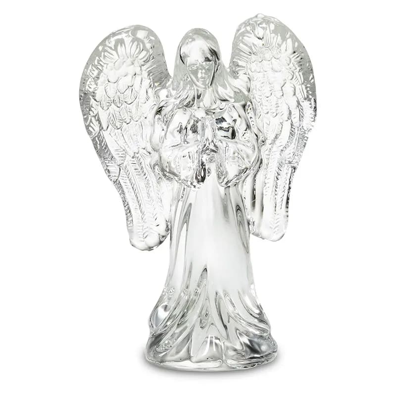Engel aus Glas mit Milchglassflügel