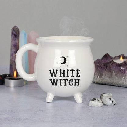 White Witch Brew Cauldron Mug - Genießen Sie Magie in Eleganz