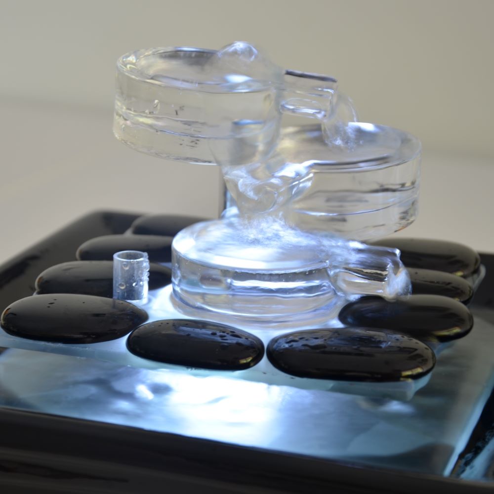 Cristal Line Himalaya-Zimmerbrunnen mit Beleuchtung