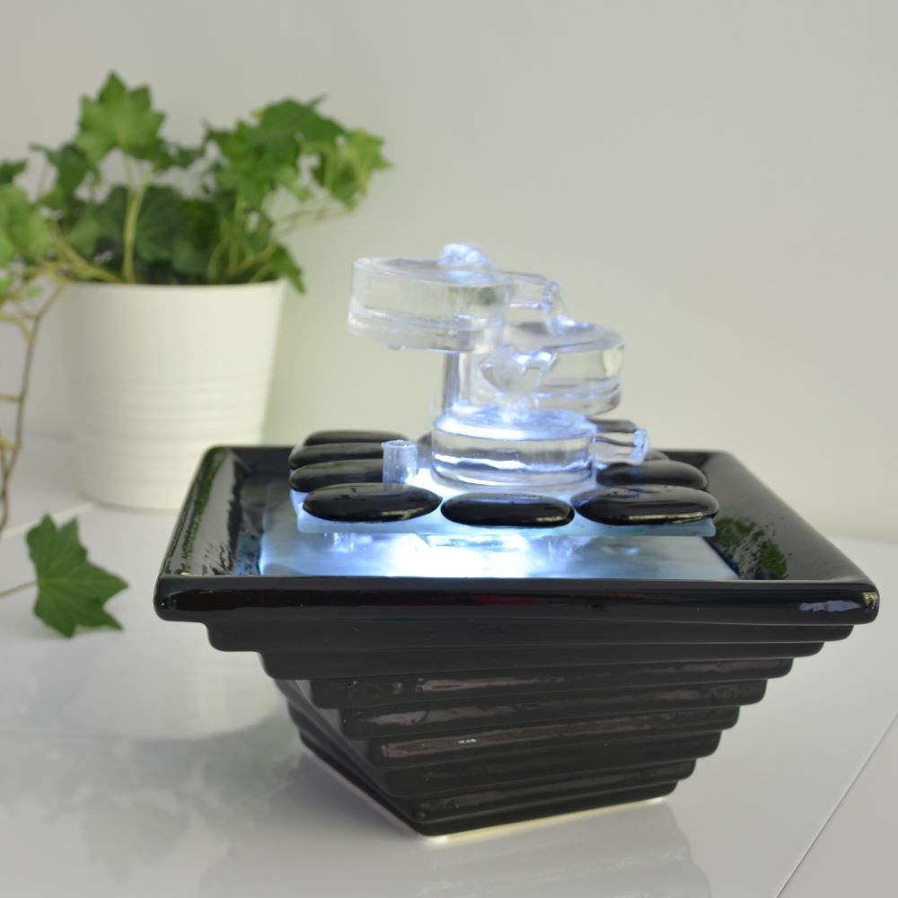 Cristal Line Himalaya-Zimmerbrunnen mit Beleuchtung