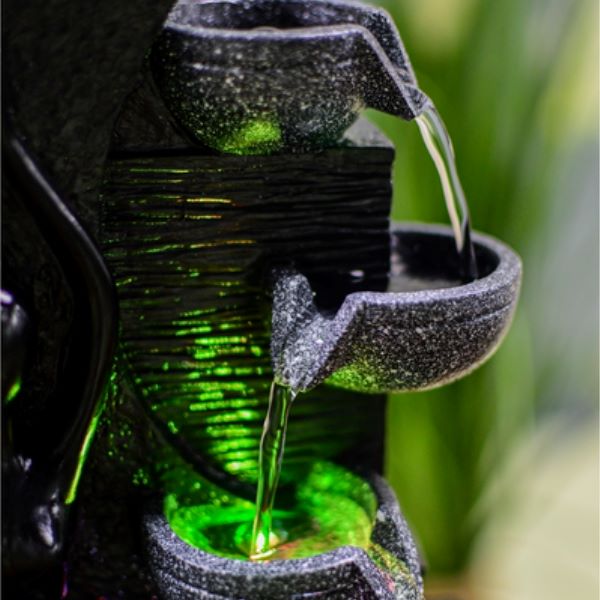 Zimmerbrunnen Yama mit Pumpe und Beleuchtung