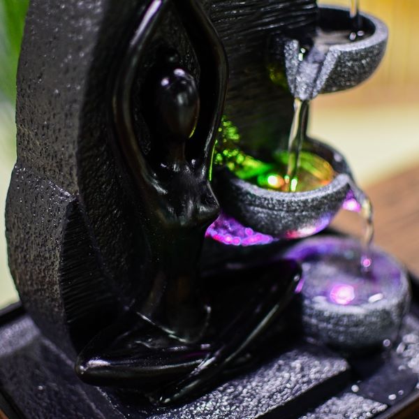 Zimmerbrunnen Yama mit Pumpe und Beleuchtung