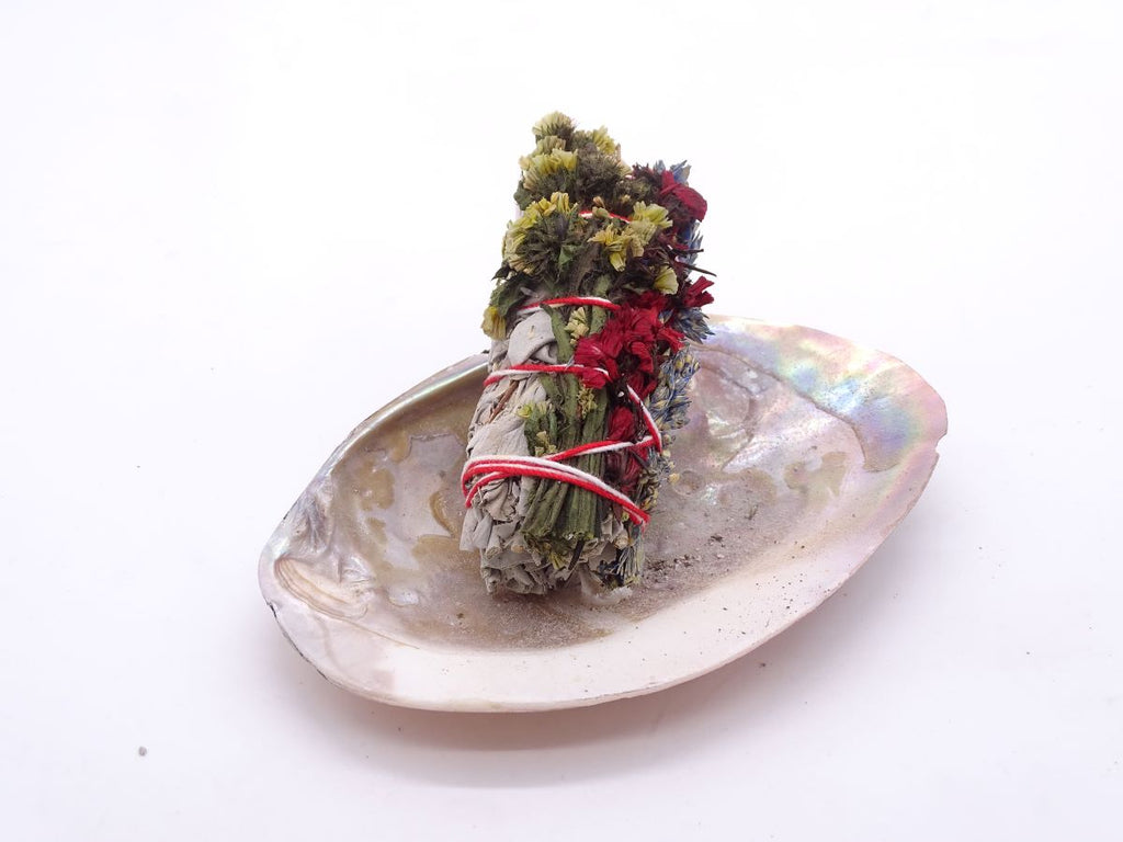 White Sage &amp; Statice sinuata &amp; Verbascum Smudge Incense Bundles 
