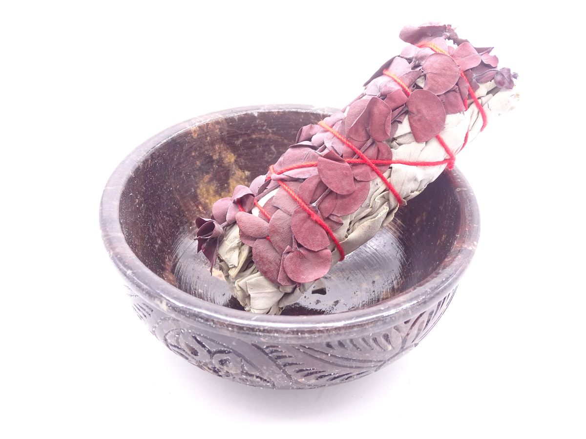 Weißer Salbei & Eukalyptus Roter Smudge Räucherbündel