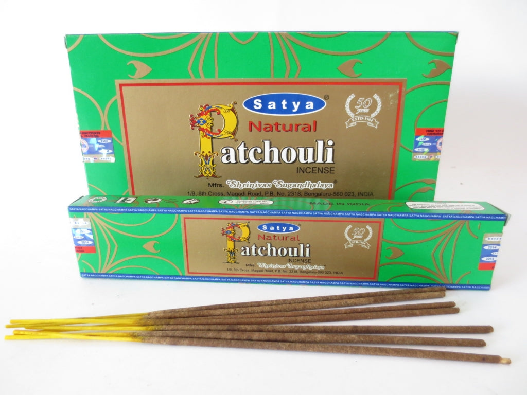Satya Natural Patchouli Räucherstäbchen Verpackung