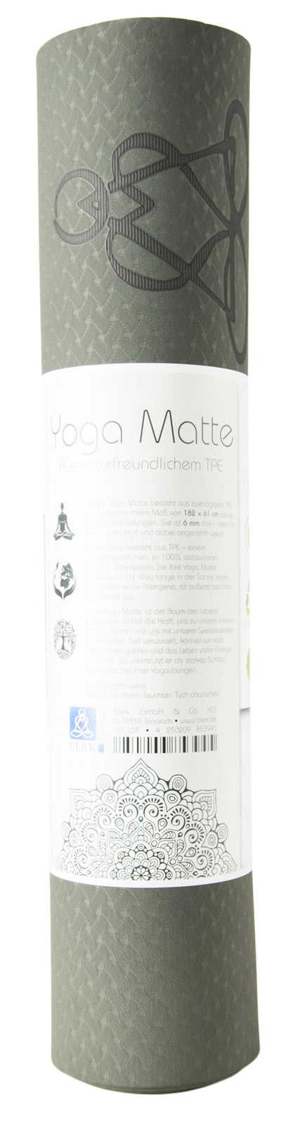 Berk Balance Yogamatte – Weltenbaum, Dunkelgrün
