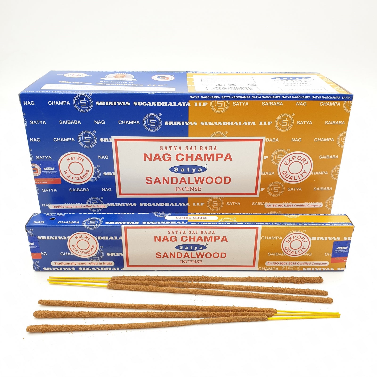 Satya Nag Champa und Sandalwood Räucherstäbchen Doppelpack