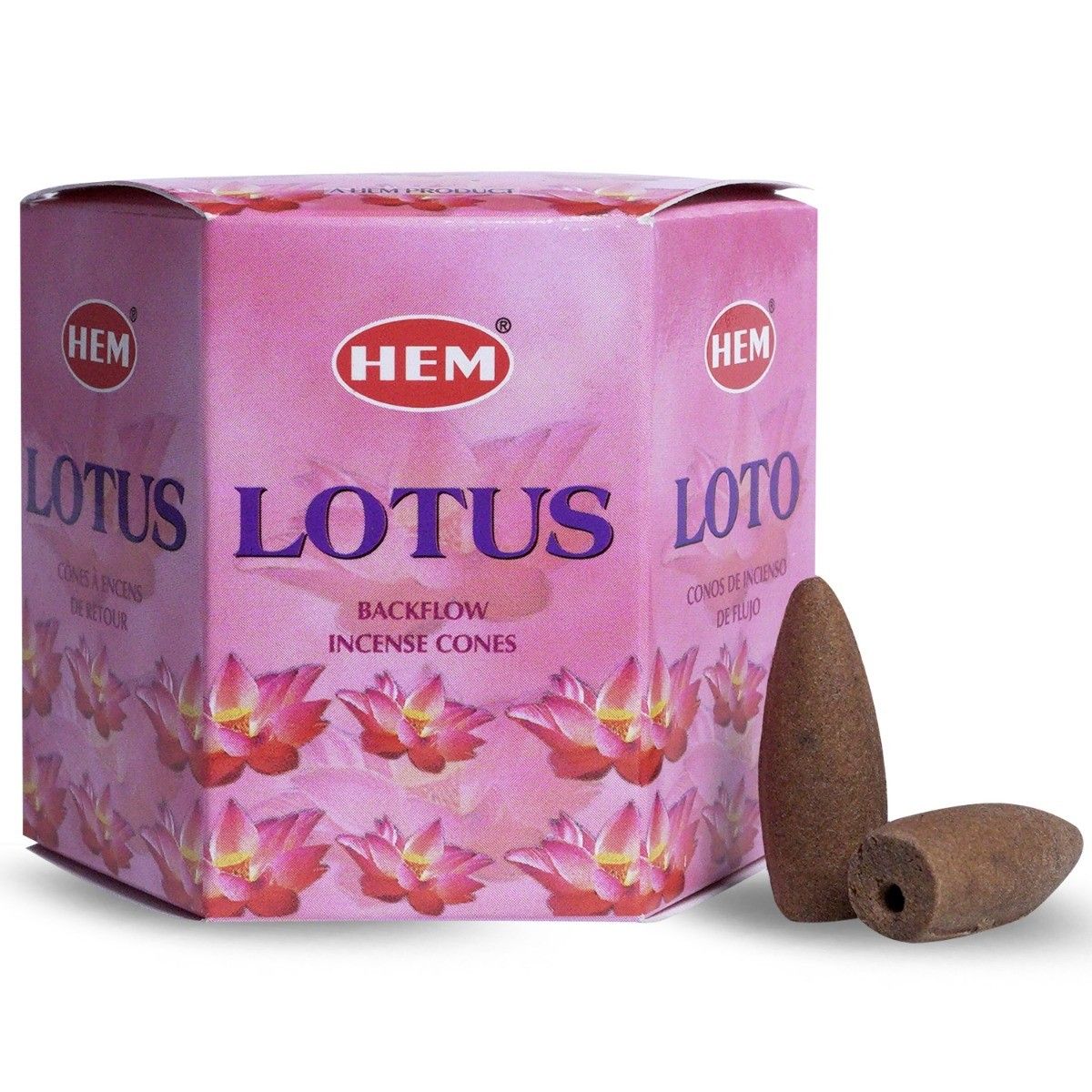 HEM Rückflusskegel Lotus - 40 Kegel für Entspannung und Meditation