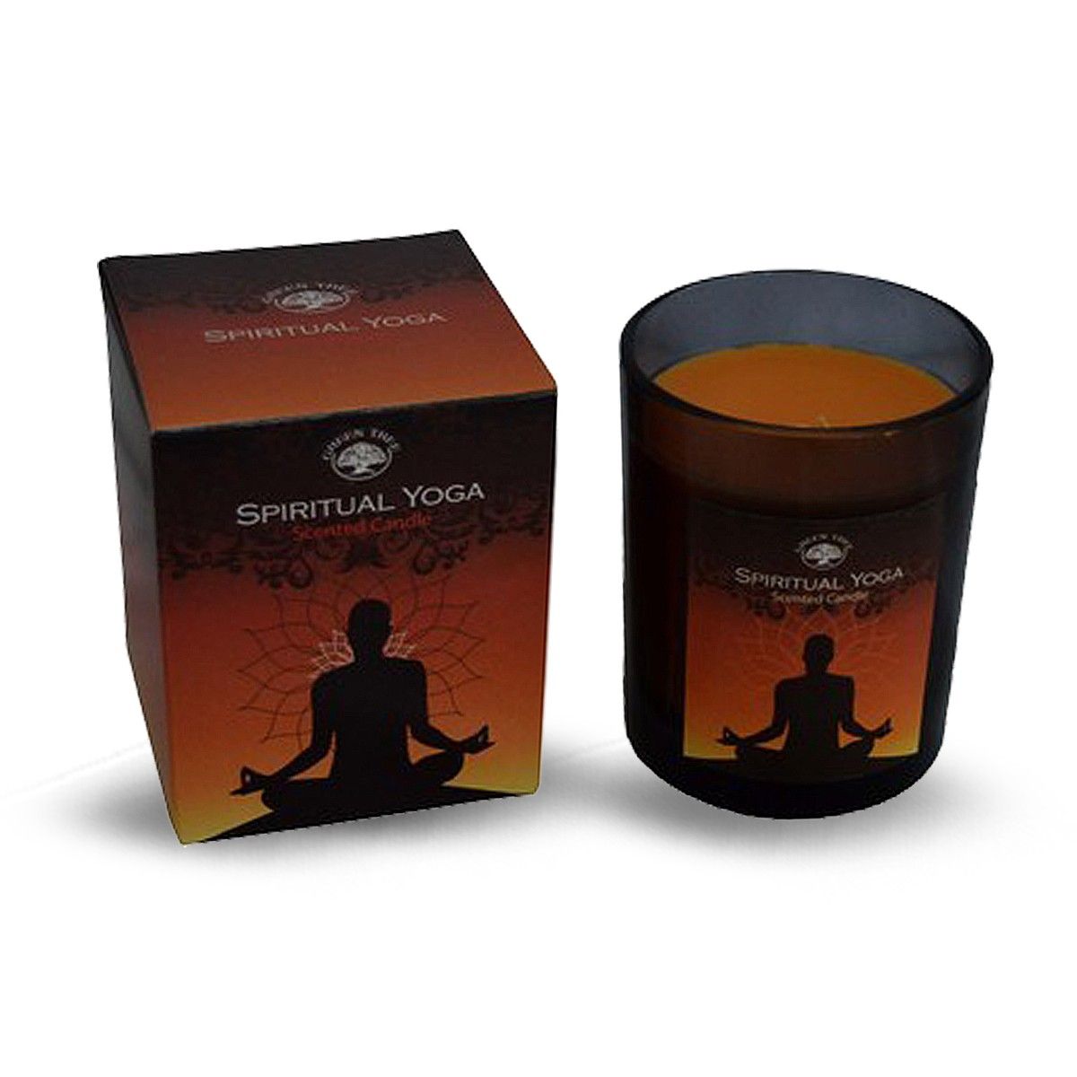 Spiritual Yoga Duftkerze (orange) in dekorativer Geschenkbox