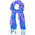 Phoenix Chakra Schal in Blau mit feiner Webstruktur