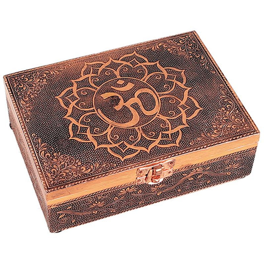 Tarot and jewelry box Om copper color