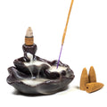 Backflow waterfall incense burner lotus pond