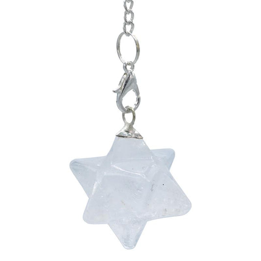 Rock crystal Merkaba chakra pendulum eight-pointed