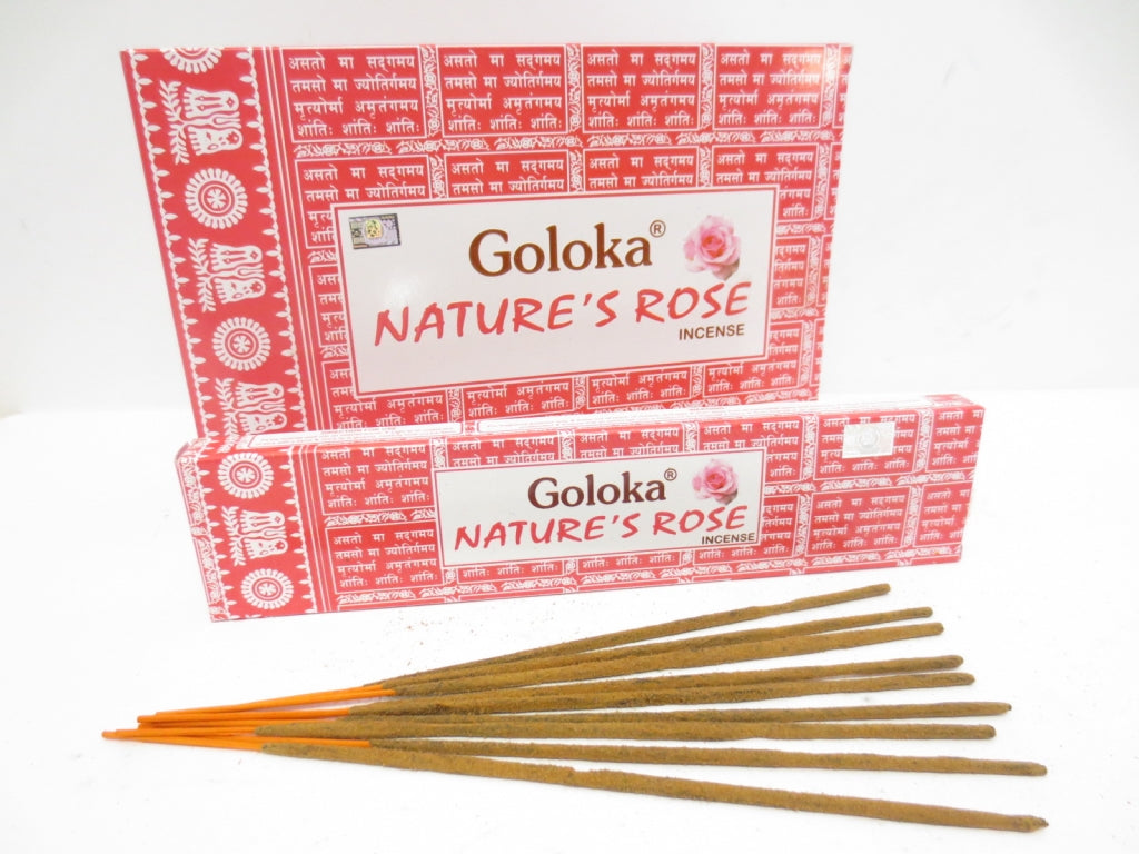 Goloka Nature's Rose Räucherstäbchen – Sinnliche Blumigkeit für Ihr Zuhause