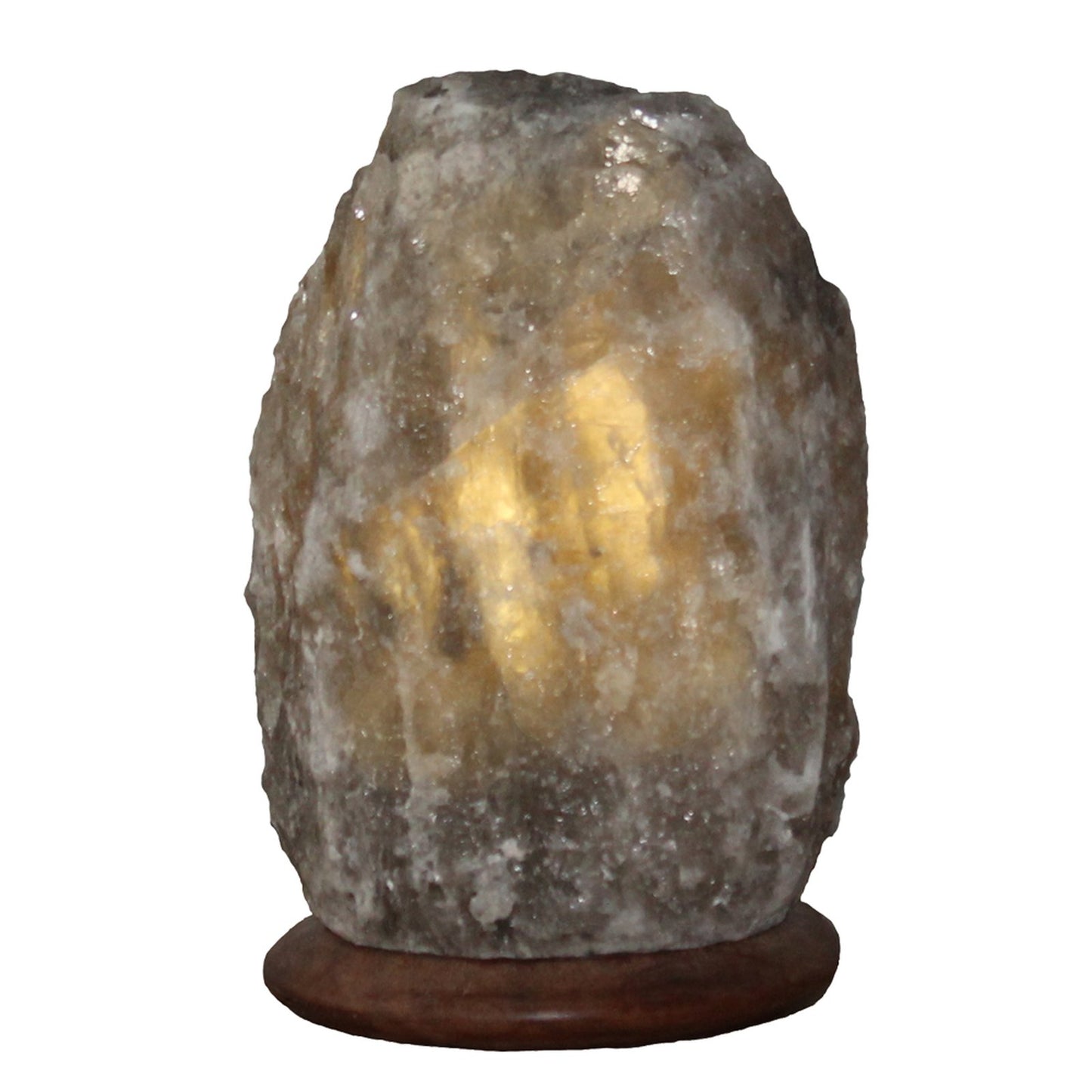 Illuminated salt crystal ROCK, Gray Line