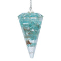 Orgonite pendulum apatite with tapered facet