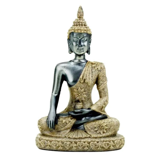 Buddha-Statue aus Polyresin und Sand