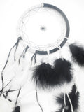 Dream catcher black and white 25 cm