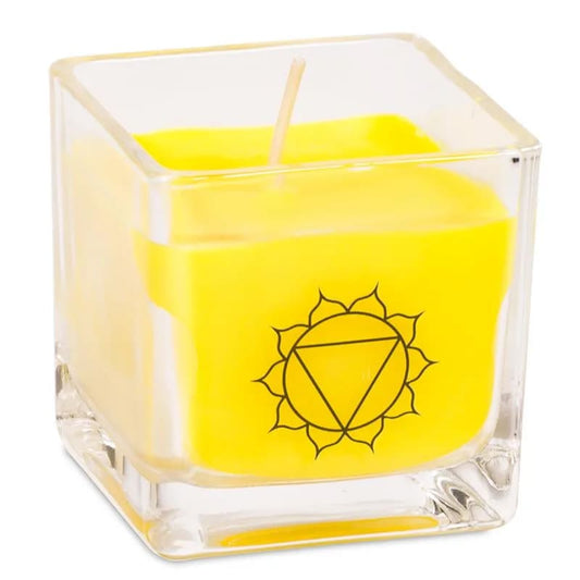 Ecological rapeseed wax scented candle 3rd chakra