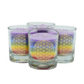 Palm Light Chakra Votive Candle, Multicolor, set of 4